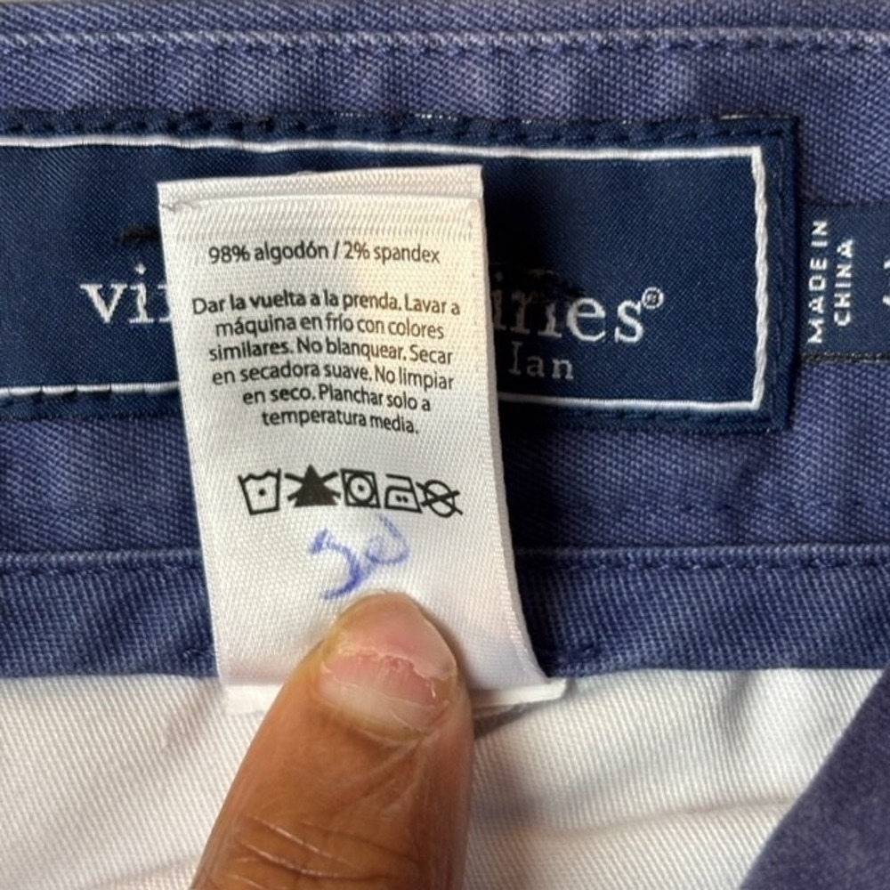 Mens 38x30 Vineyard Vines Breaker Chino Pants Blue Straight Leg See Pictures - Picture 11 of 16